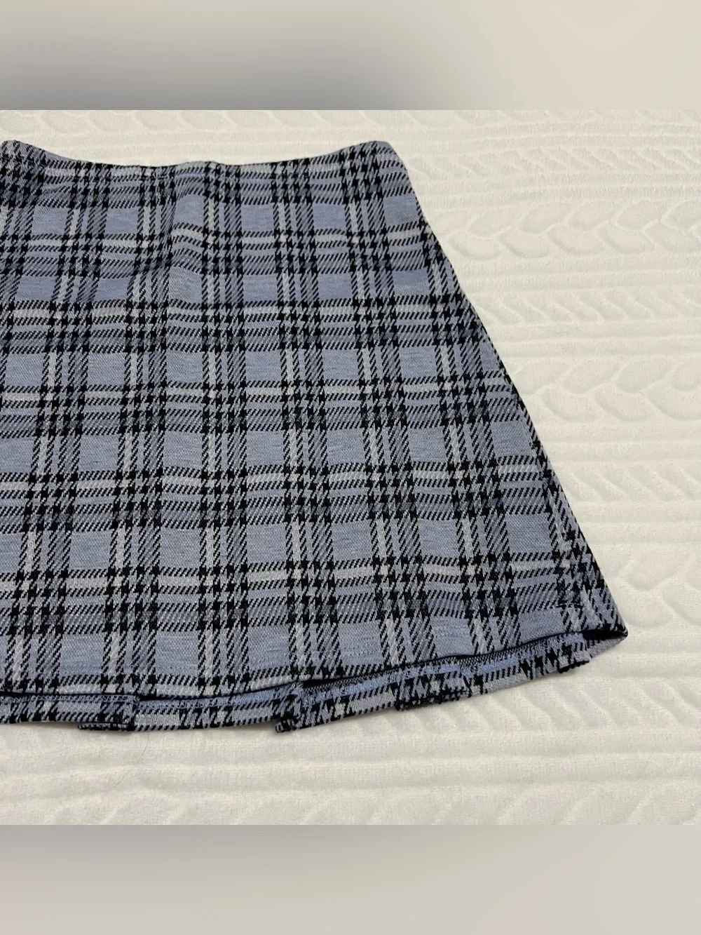 💗 Beautees - Girls Blue Short-Sleeve Button Front Top with Plaid Skirt‎